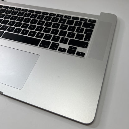 Macbook Pro Retina A1398 15" Mid 2015 Palmrest UK Keyboard Touchpad Silver