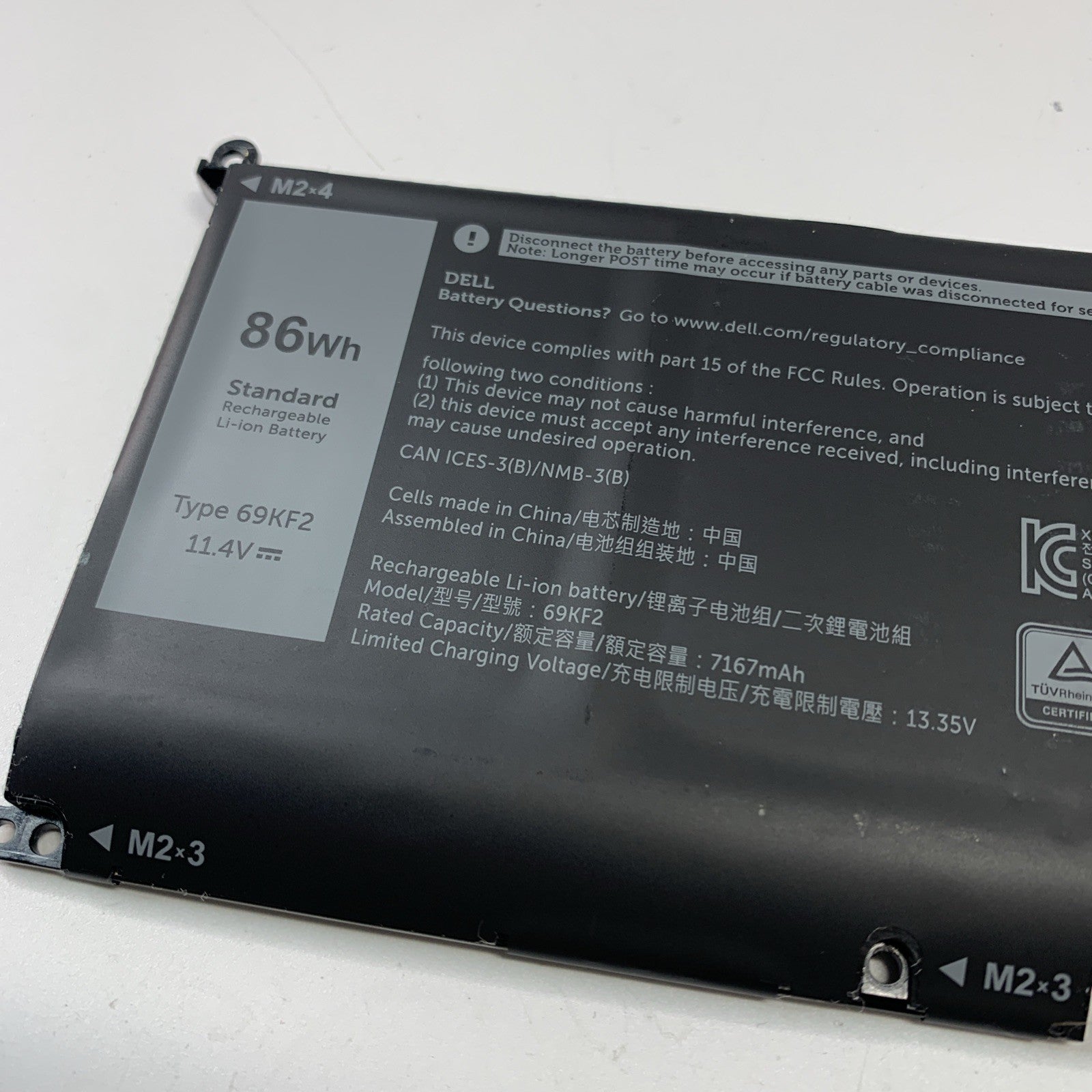 Genuine Dell Inspiron 16 7610 7620 86WH Battery 69KF2