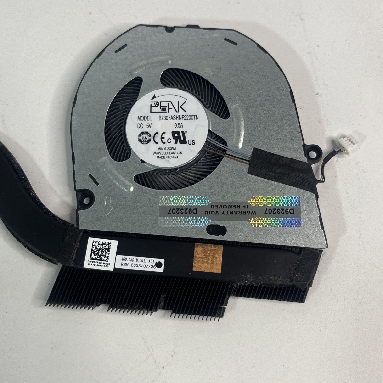 Genuine Sliver Dell Inspiron 14 5435  Cpu Cooling Fan & Heatsink CN0JXC52