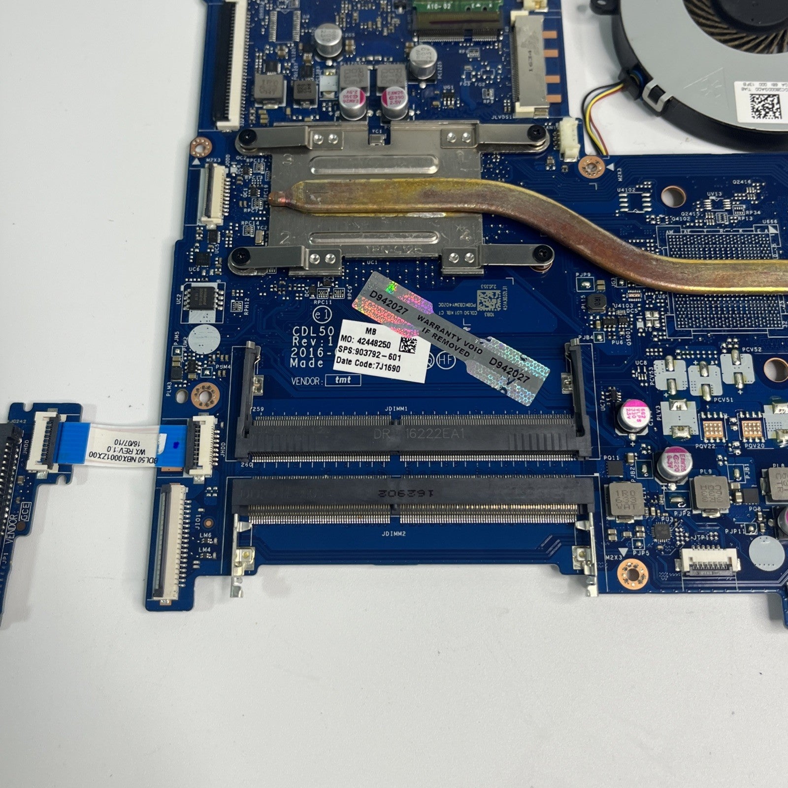 Genuine HP Pavilion 15-AY167SA Motherboard i5 7th Gen +heatsink+fan