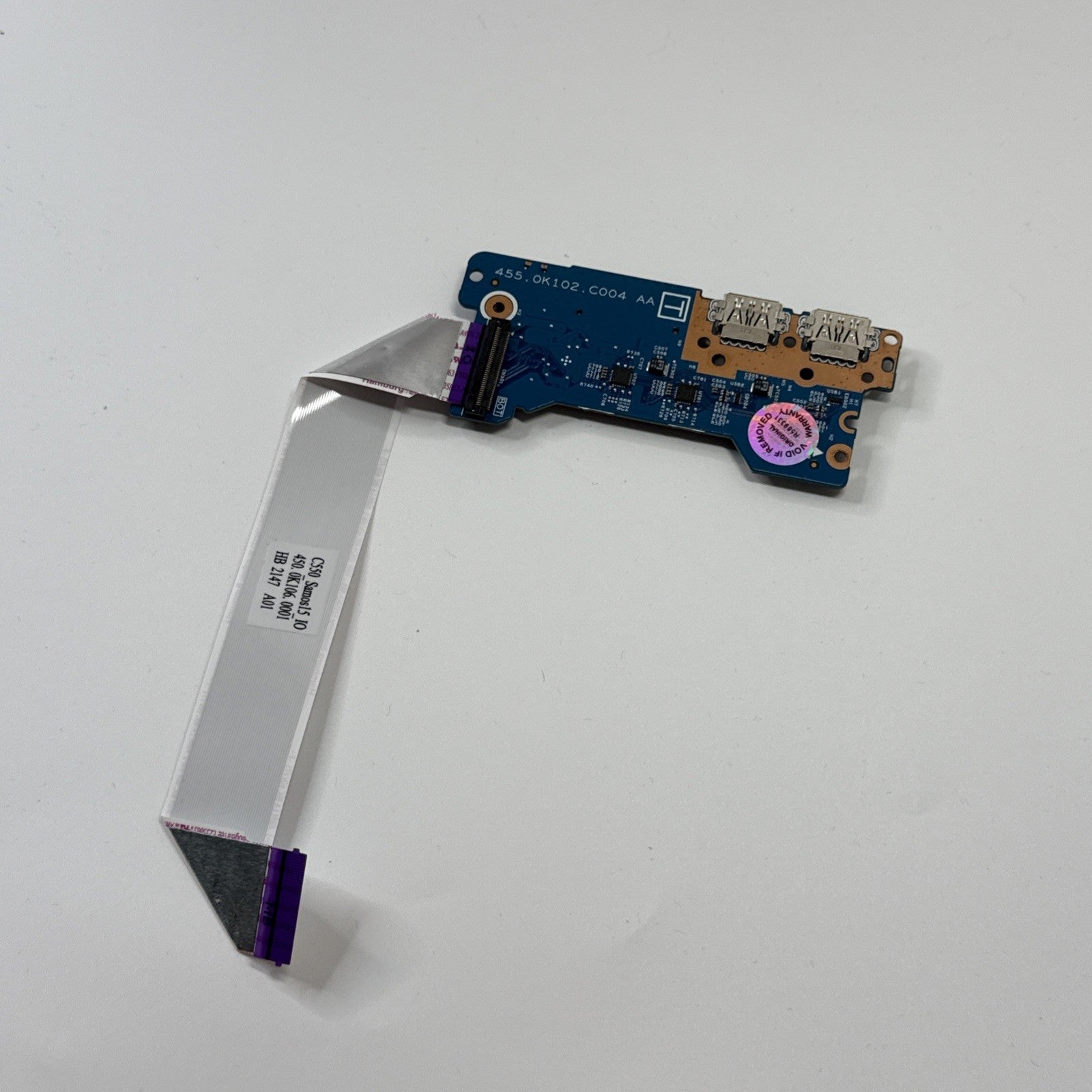Lenovo Ideapad Flex 5 15IIL05 USB I/O Port Board 455.0K102.C004 AA & Cable