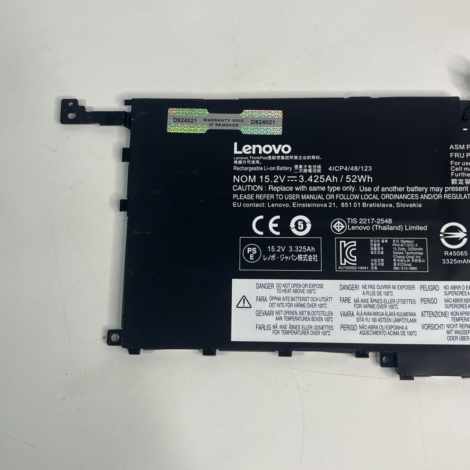 Genuine Lenovo ThinkPad X1 Yoga Gen 1 Battery Sb10F46467