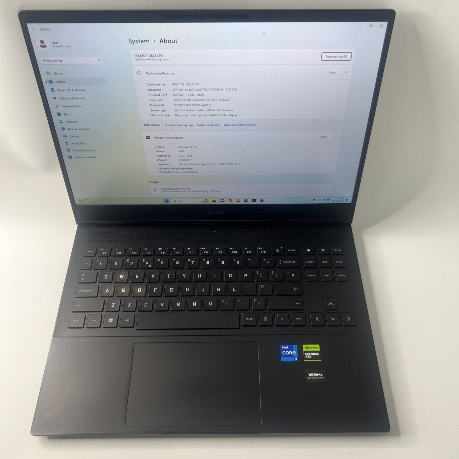 HP OMEN 16 (16-u0004na) Gaming Laptop Core i7 13th Gen 16GB RAM 1TB SSD RTX 4060