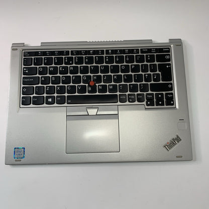 Lenovo Yoga 370 Complete Palmrest UK Backlit Keyboard & Touchpad Silver 01HY214