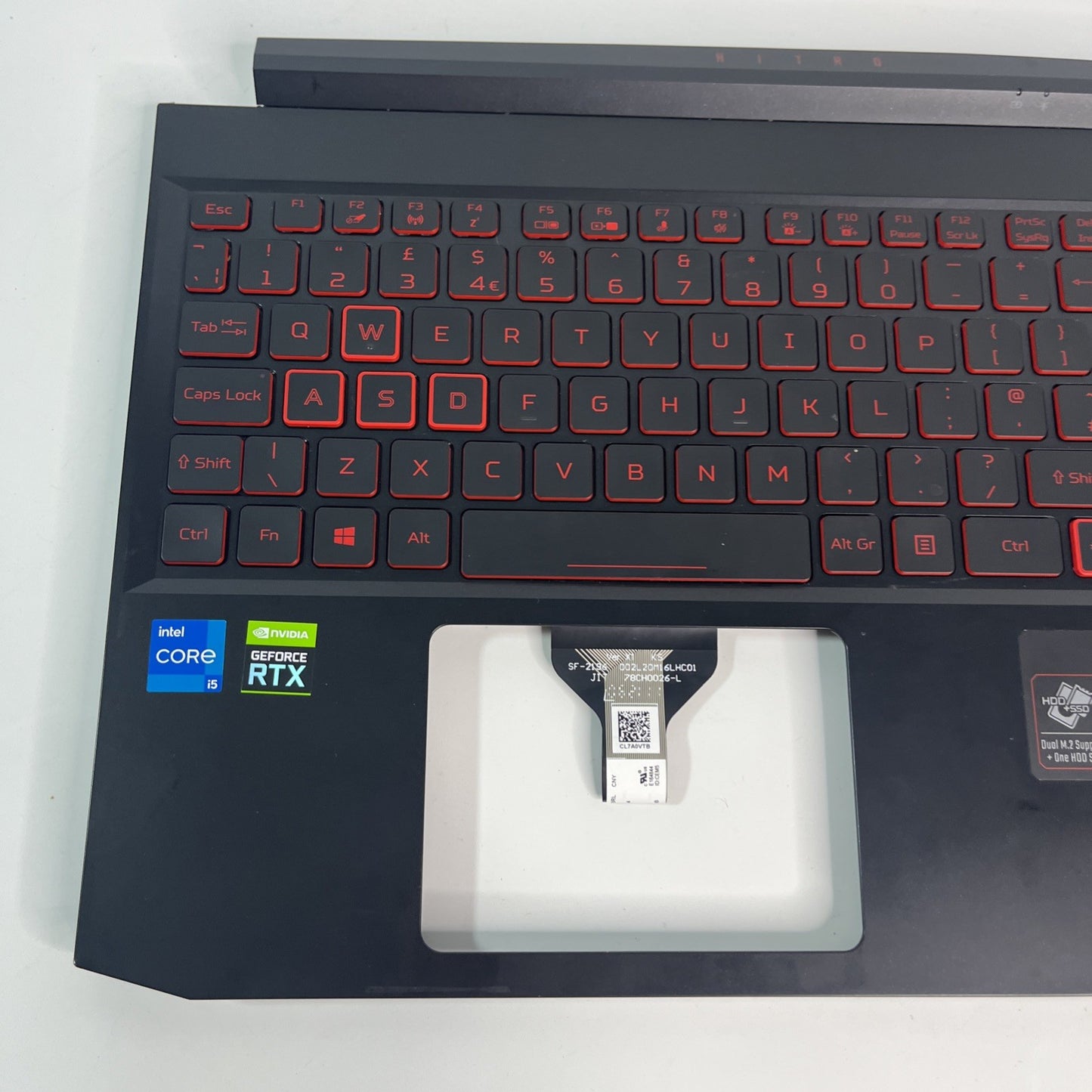 Acer Aspire Nitro AN515-57 Palmrest & Keyboard UK Keyboard AP2K1000600