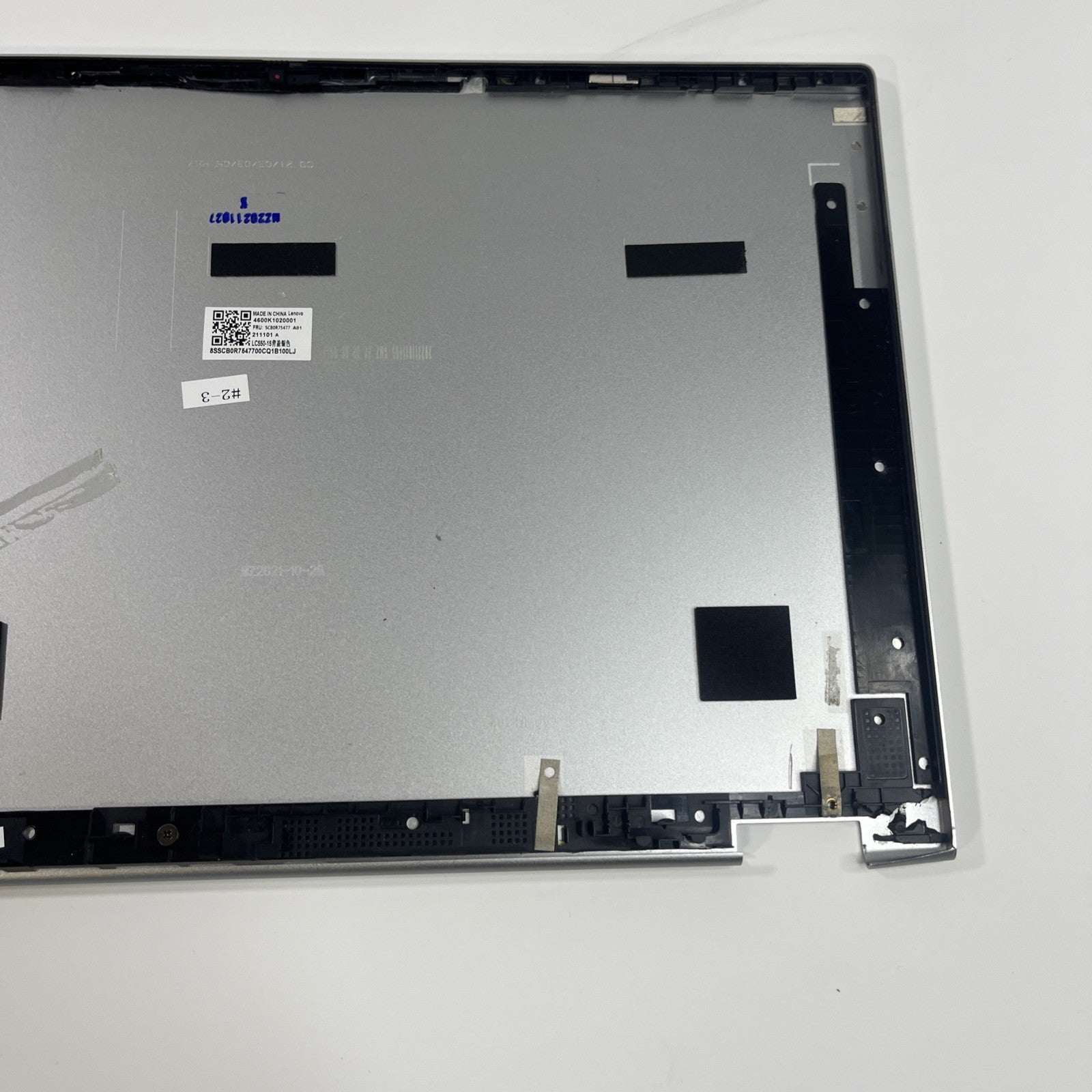 Genuine Silver Lenovo IdeaPad Flex 5-15ITL05 Top Lid 4600K1020001. Bit Side Bend