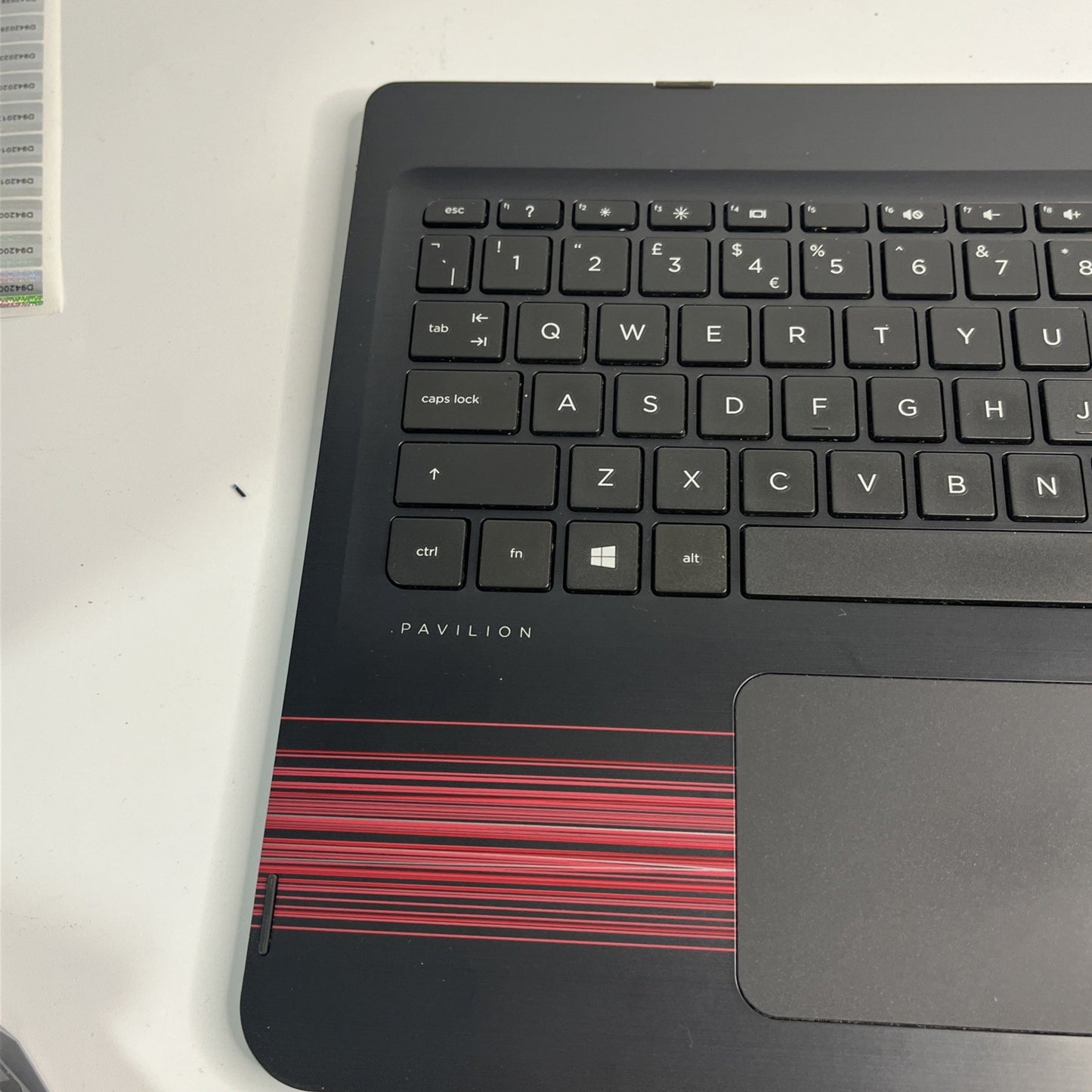 Genuine HP Pavilion 15-BK Series 15-BK060SA Palmrest Touchpad Keyboard Black/Red