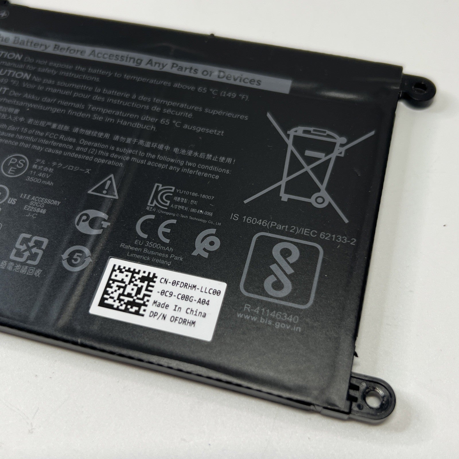 Dell Genuine Battery YRDD6 DP/N 0FDRHM (FAIR)