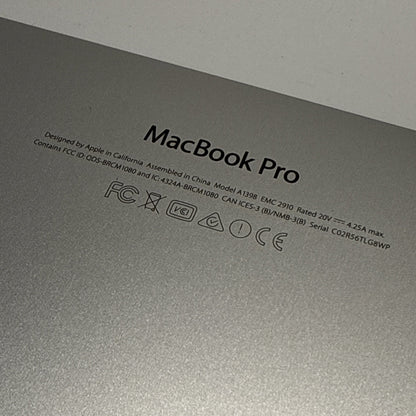 APPLE MACBOOK PRO 15" A1398 Mid 2015 Bottom Base Cover Silver 604-03476