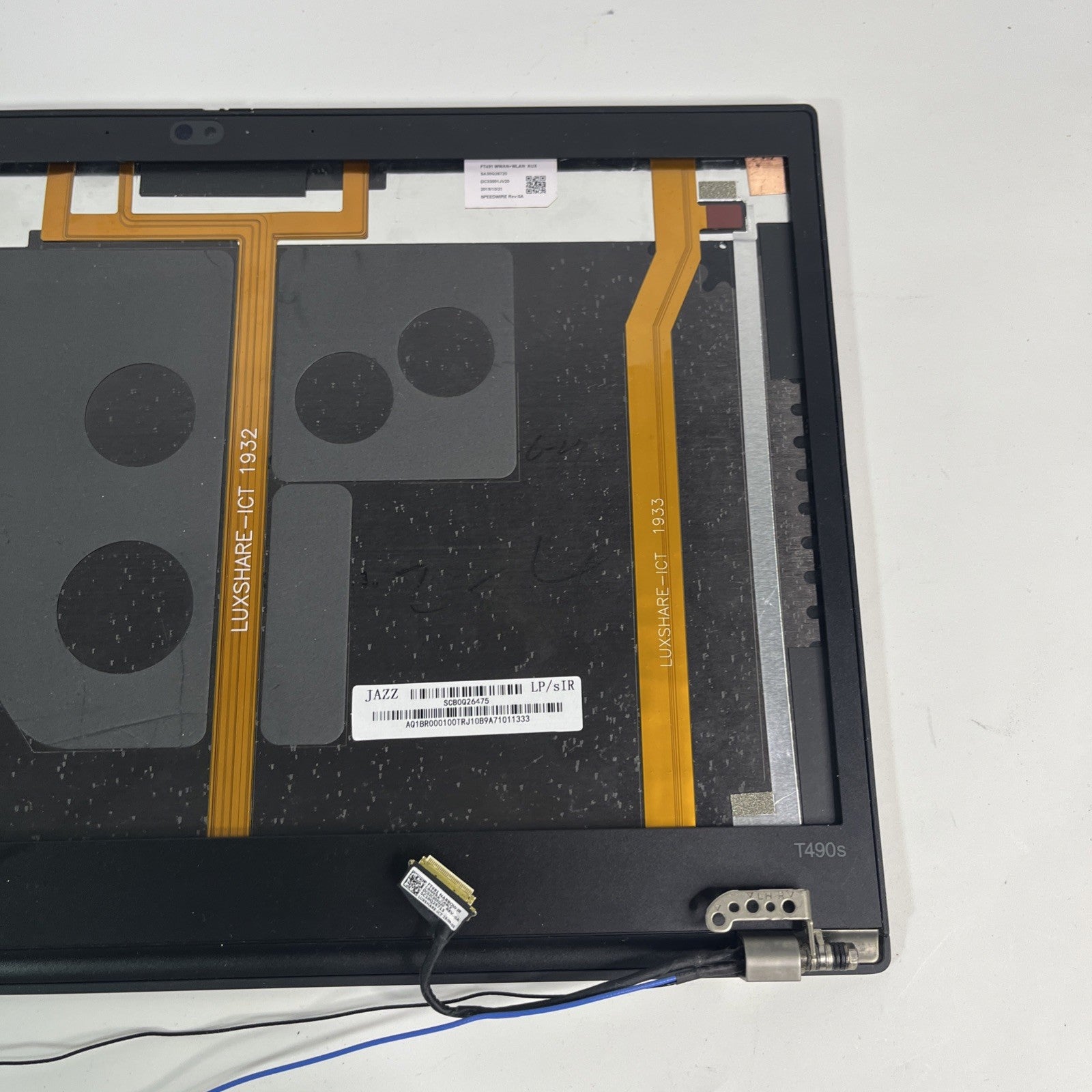 Lenovo ThinkPad T490S T14S LCD Rear Top Lid Back Cover And Bezel