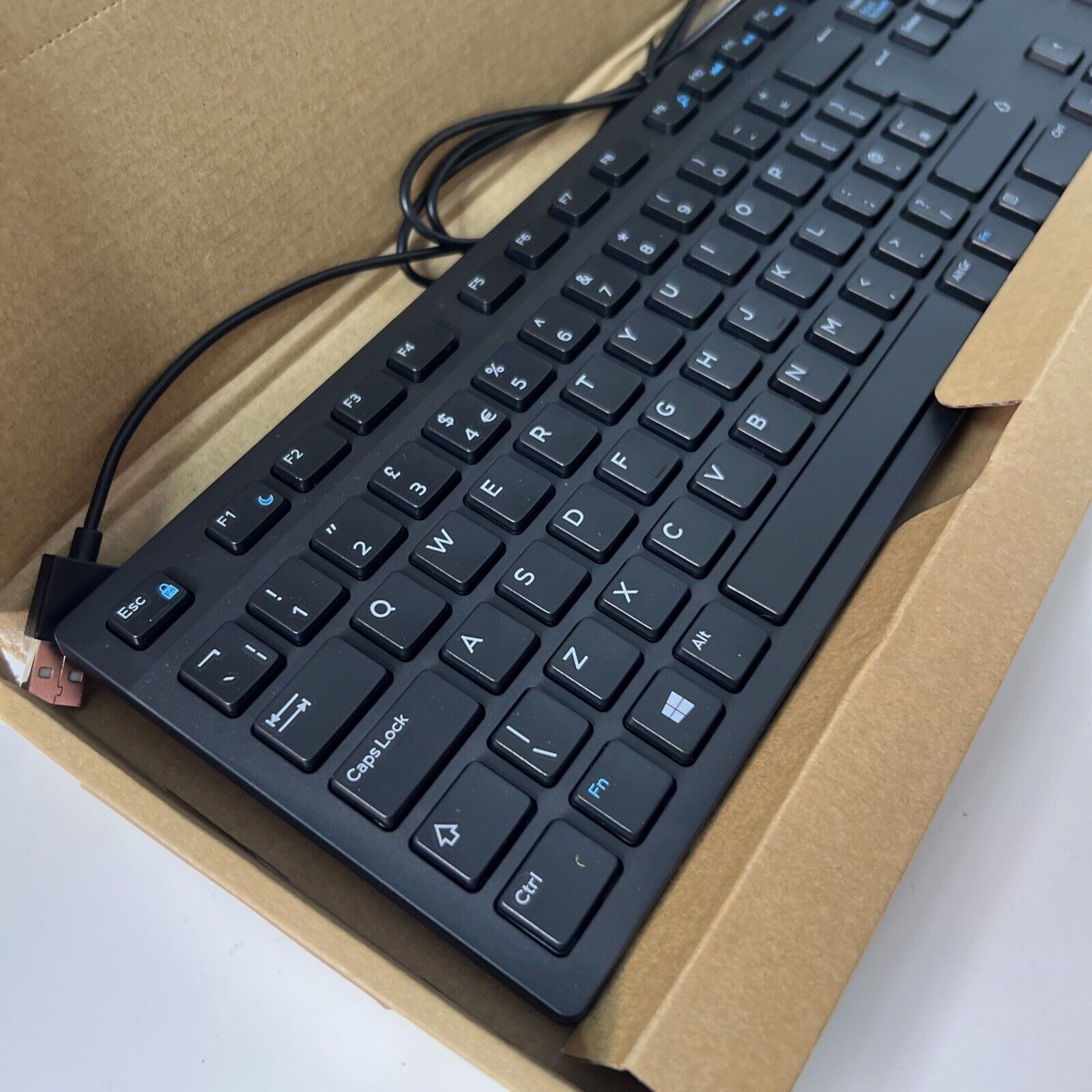 Dell Keyboard UK Layout USB-Wired Black 0RX6RM KB216t Opened Never Used