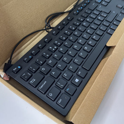 Dell Keyboard UK Layout USB-Wired Black 0RX6RM KB216t Opened Never Used