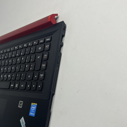 Genuine Lenovo Flex 2-14 Palmrest Touchpad UK Keyboard Assembly Red & Black+DC C