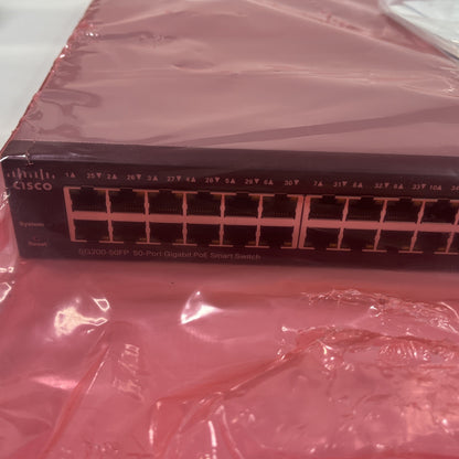 Brand New Cisco SG200-50FP 50-Port Gigabit PoE Smart Switch