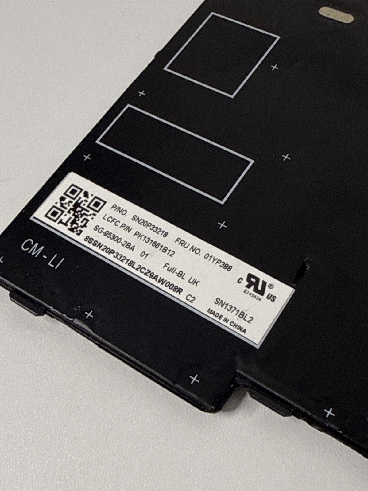 01YP388 Lenovo UK keyboard for ThinkPad T480s  T490 Backlit GB