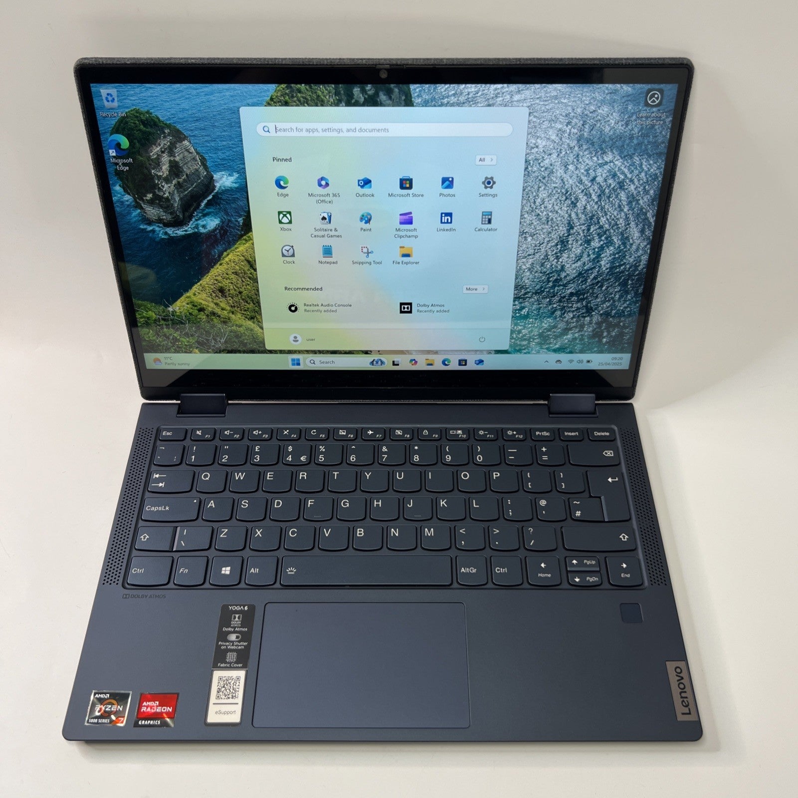 Lenovo Yoga 6 13ALC7 AMD Ryzen 7-5700U 8GB RAM 512GB SSD Touch Screen Win 11