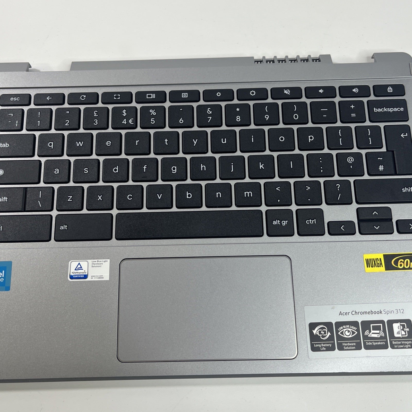 Acer Chromebook Spin CP312-1H Palmrest, Keyboard & Touchpad Silver.DA-47T-011
