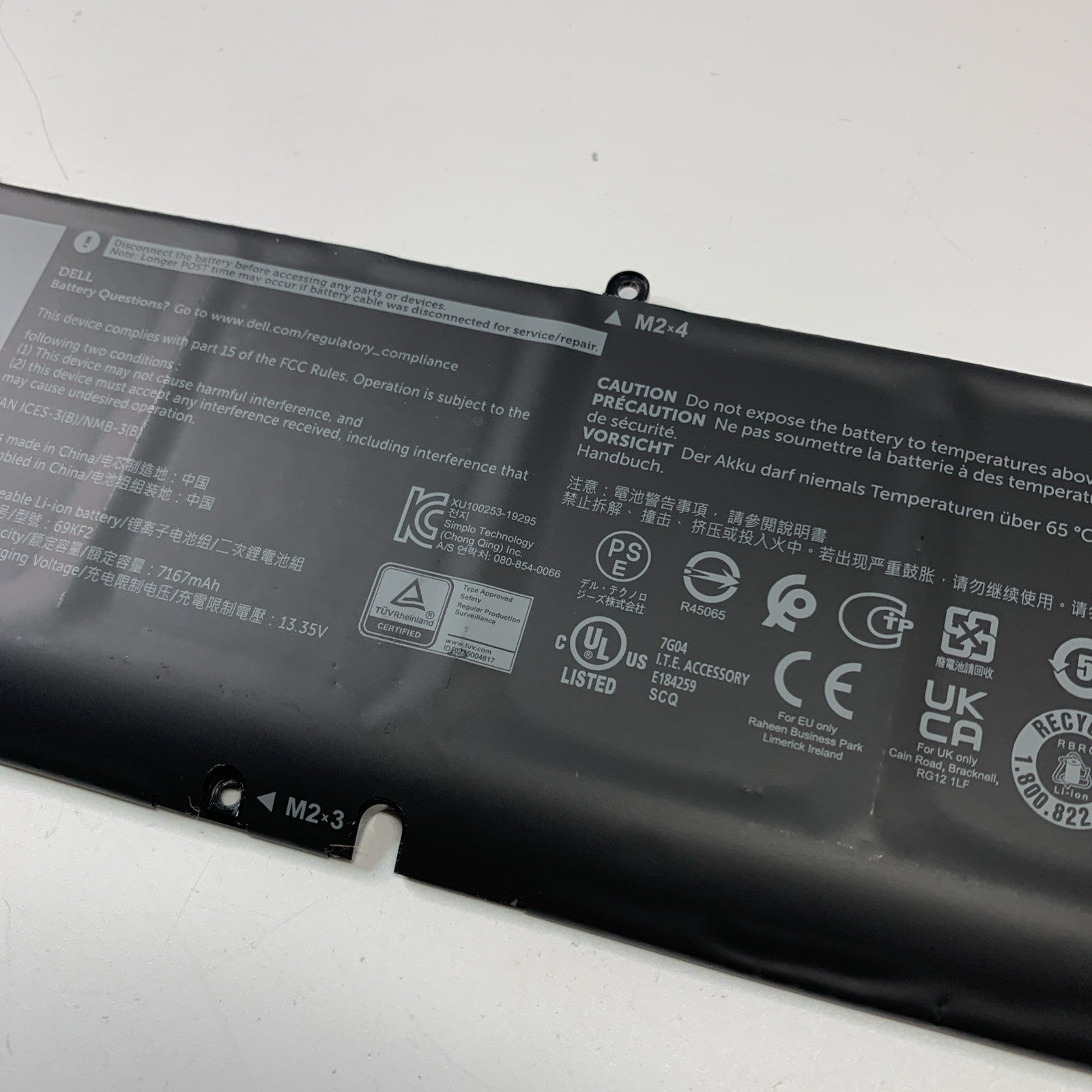 Genuine Dell Inspiron 16 7610 7620 86WH Battery 69KF2