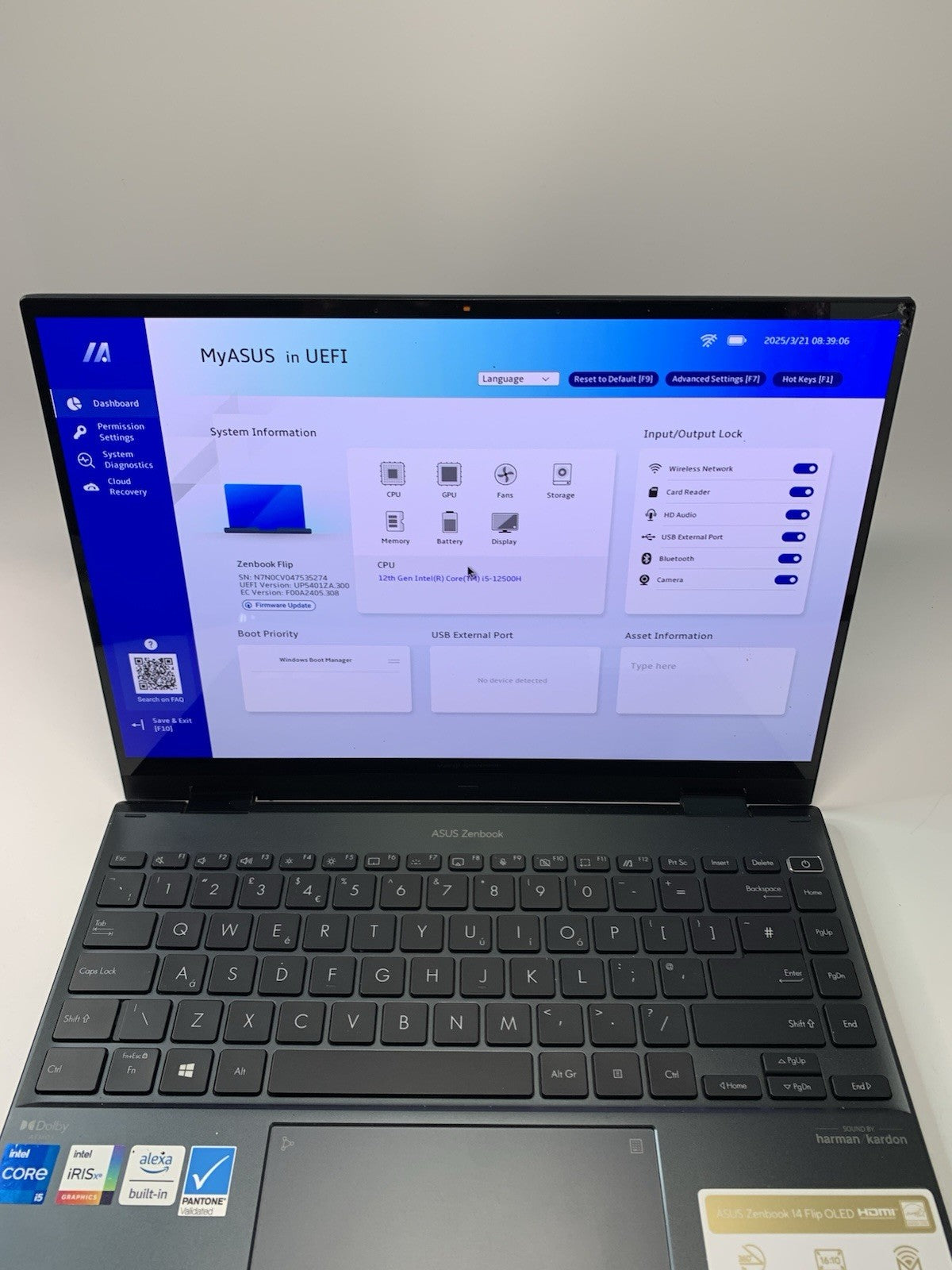 Asus Zenbook 14 UP5401Z OLED Display Touch Assembly 2880x1800 Small Crack