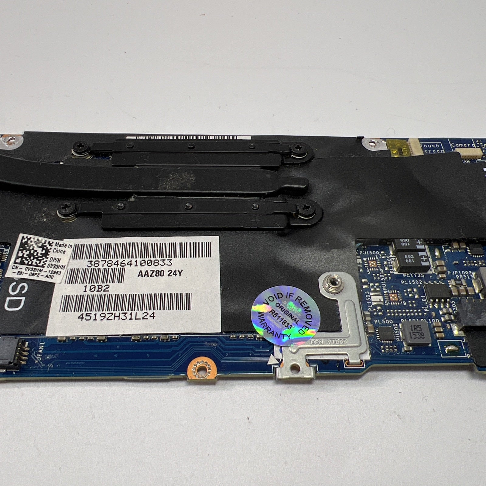 Dell XPS 13 9350 Motherboard Intel Core i7-6500U 8GB P/N 0V33HM