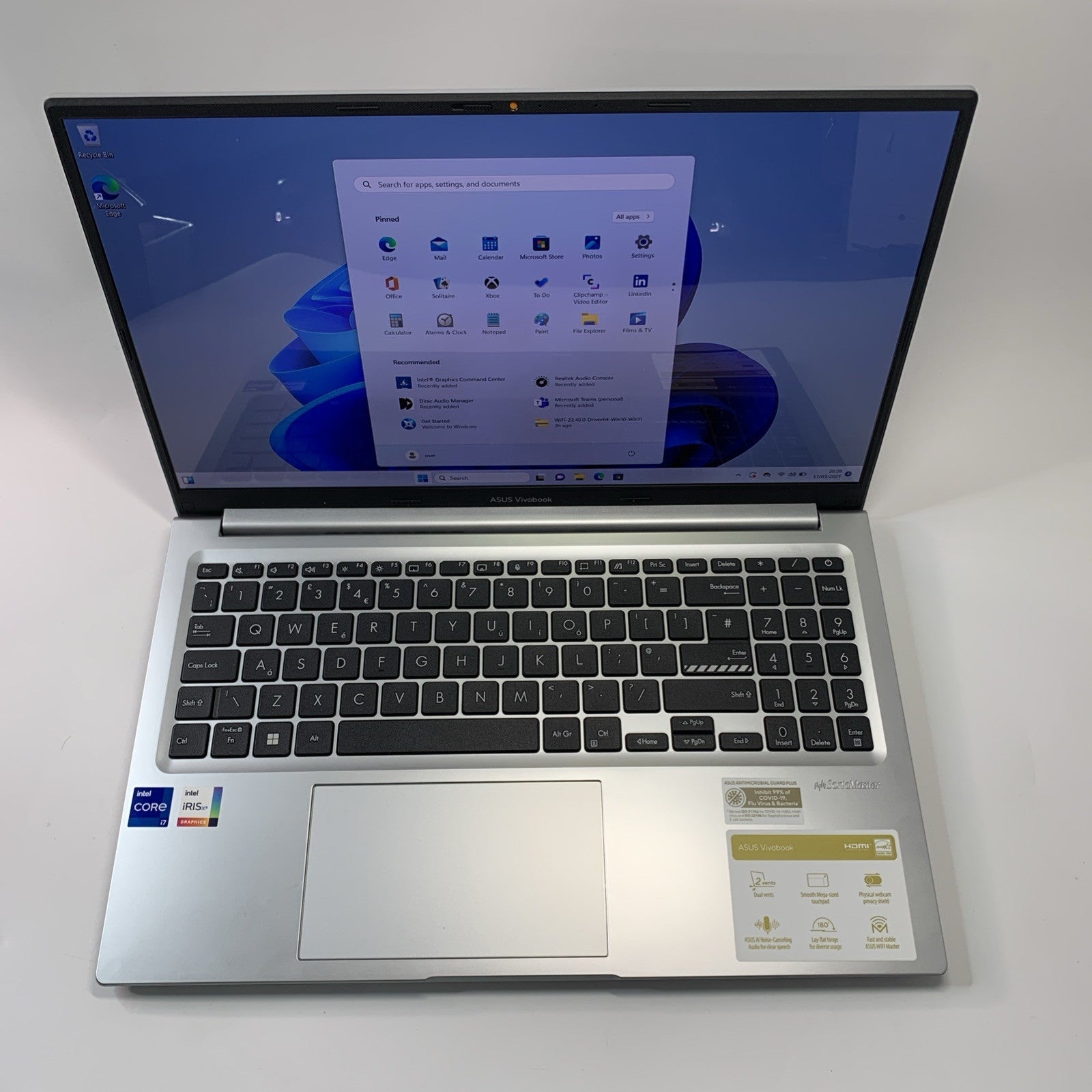 ASUS VivoBook X1504VA 15.6’’  OLED Core i7-1355U 16GB RAM 1TB SSD Win 11 Grade B