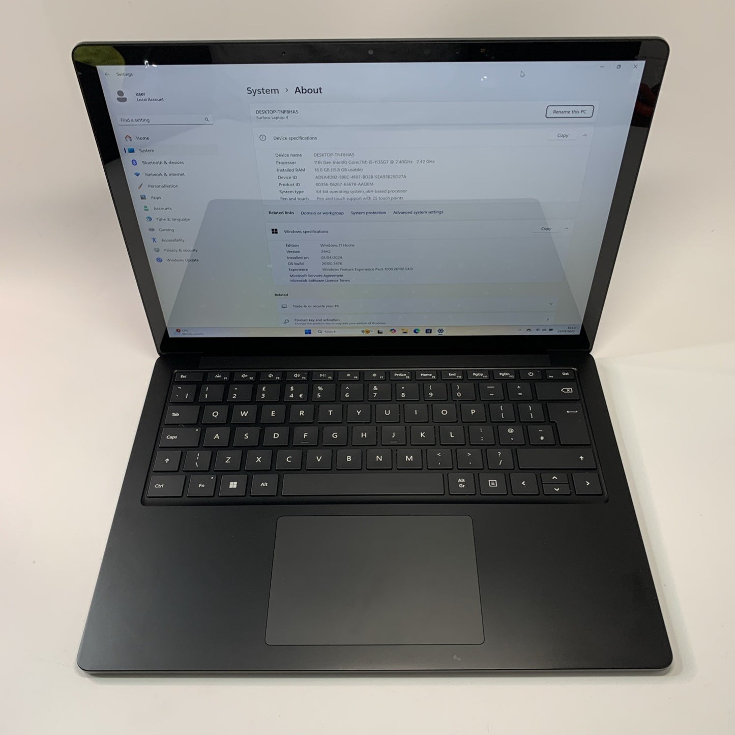 Microsoft Surface Laptop 4 13.5" Intel Core i5-1135G7 16GB RAM 512GB SSD Win 11
