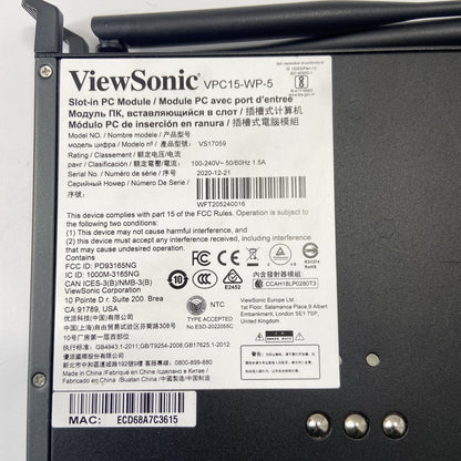 Viewsonic VPC15-WP-5 Intel Core i5-8400 8GB RAM 256GB SSD Windows 10