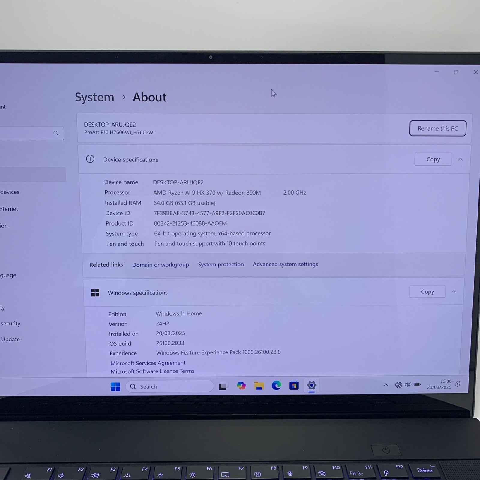 ASUS ProArt 16 H7606WI 16.0" 4K OLED AMD Ryzen AI 9 HX 370 RTX 4070 64GB 2TB SSD