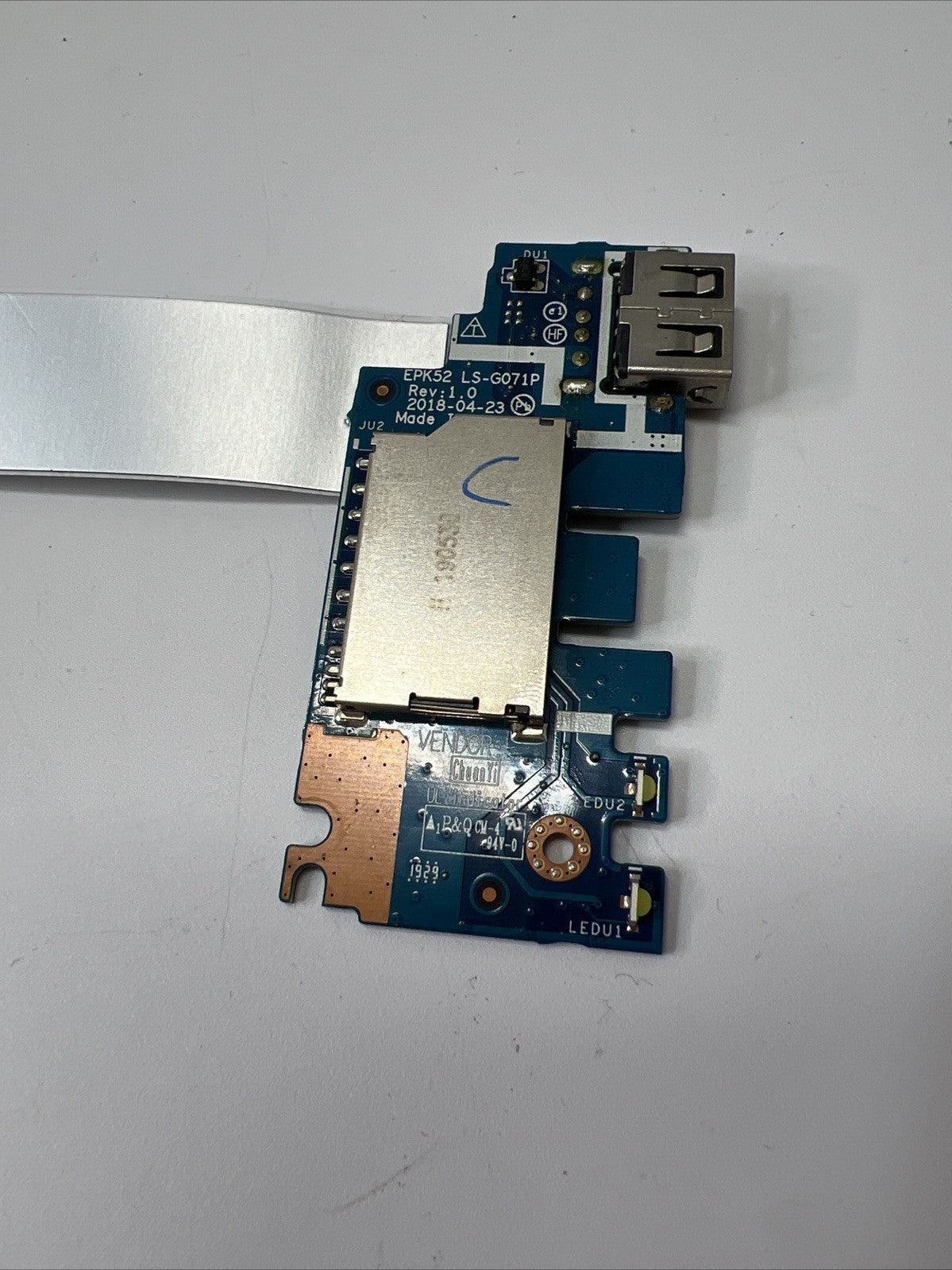HP 15-DA SERIES 15-DA1013NE USB Port SD Card Reader Board LS-G071P L20448-001