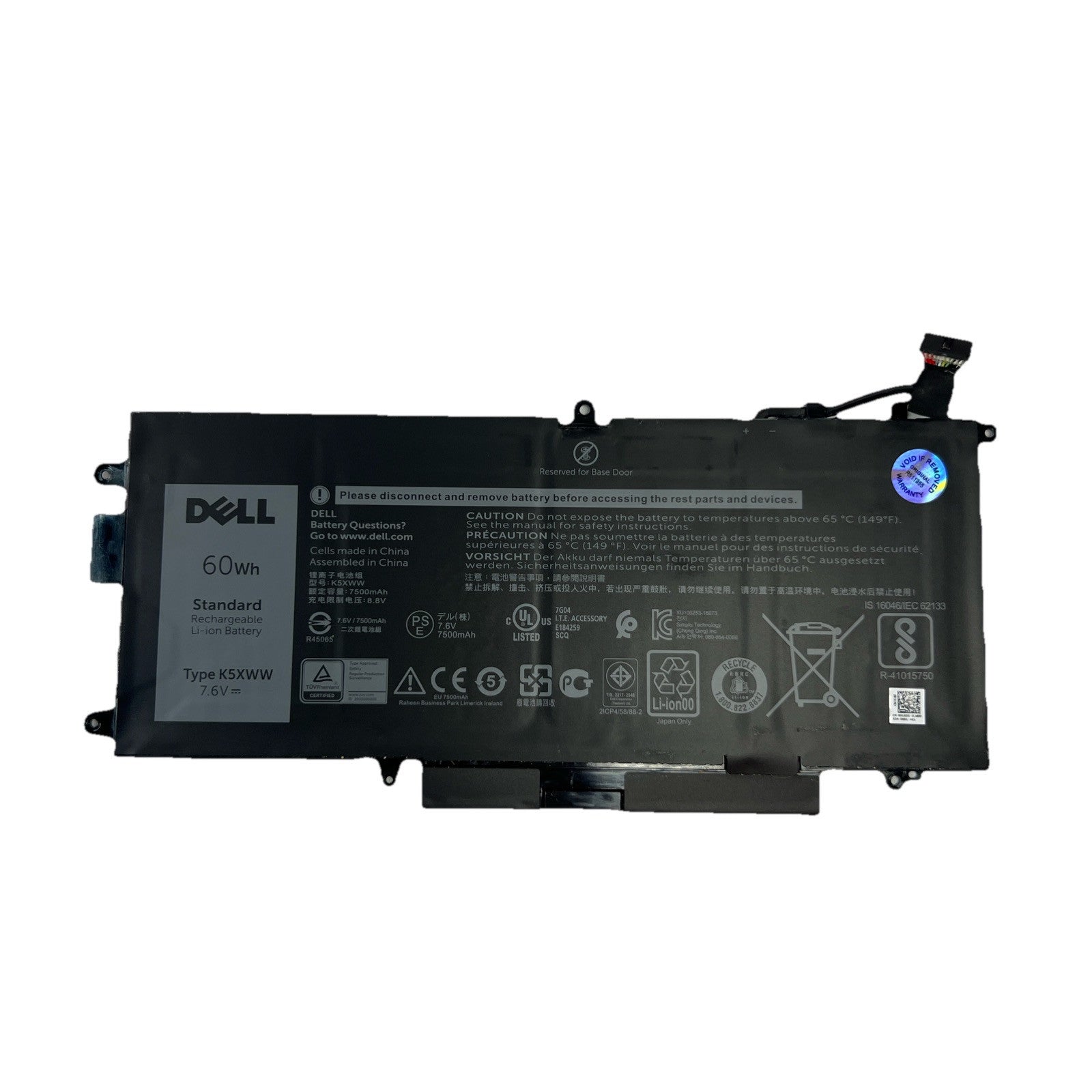 GENUINE DELL LATITUDE 5289 7389 7390 BATTERY K5XWW 7.6V (EXCELLENT)