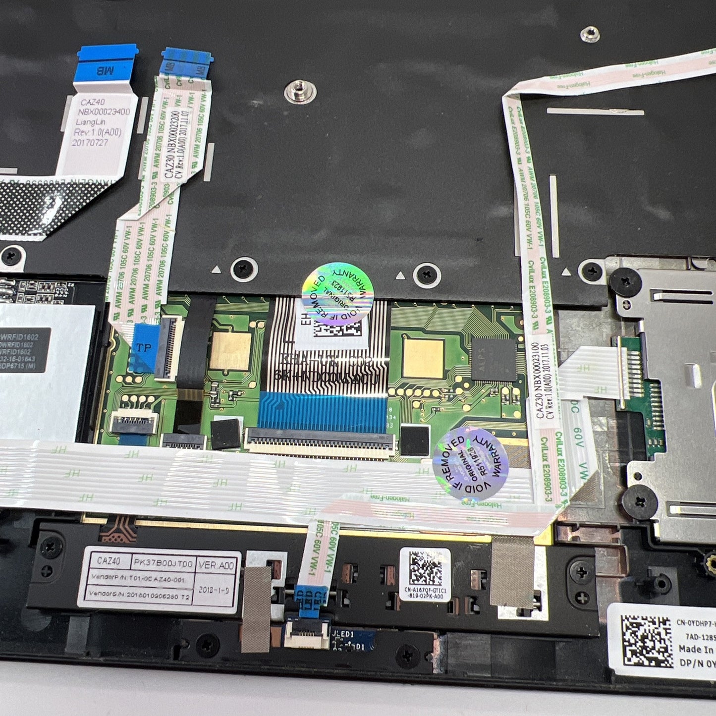 Genuine Dell Latitude 5289 Palmrest Assembly UK Keyboard Touchpad Black