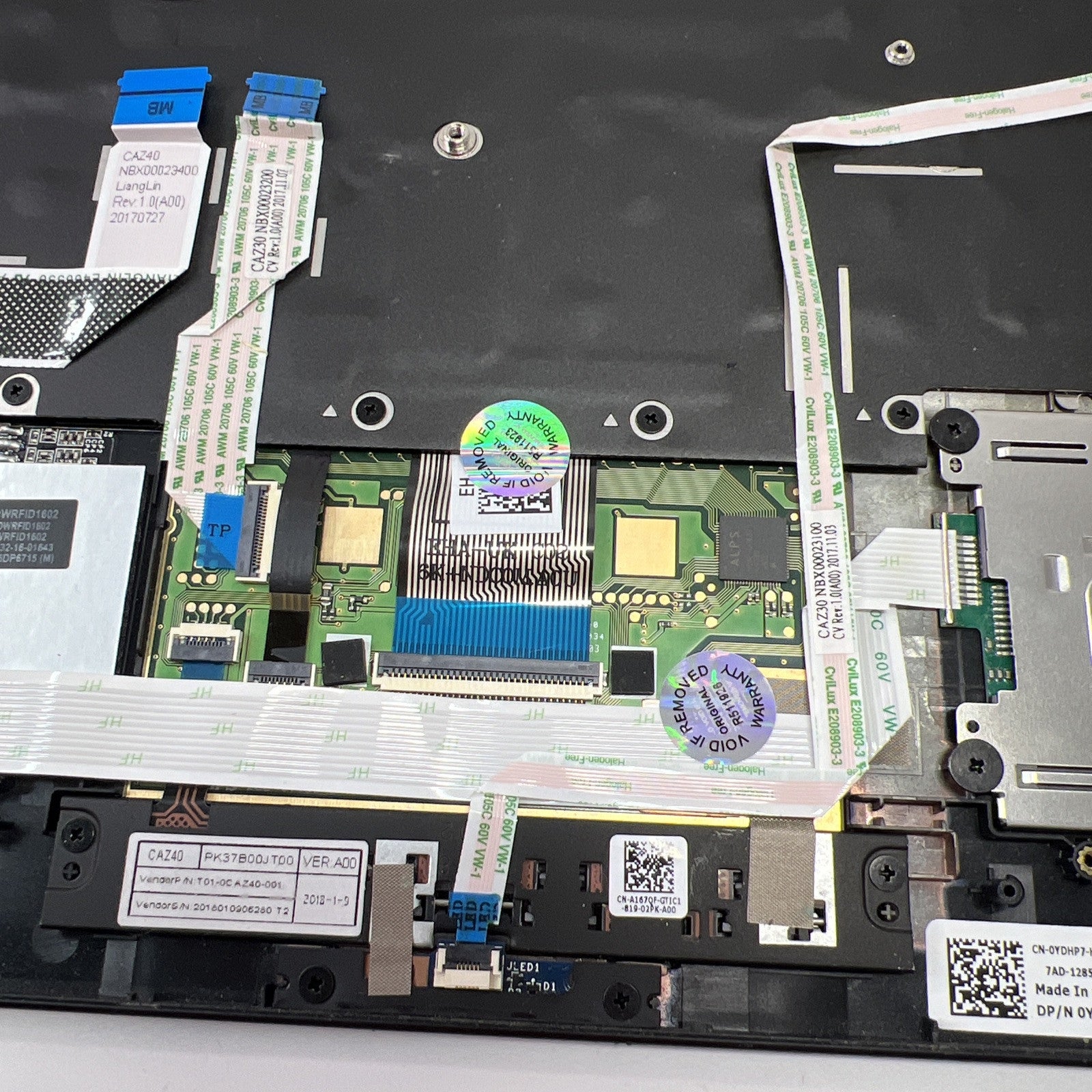 Genuine Dell Latitude 5289 Palmrest Assembly UK Keyboard Touchpad Black