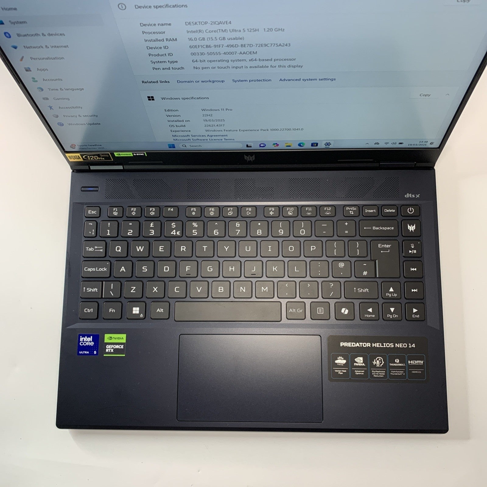Acer Predator Helios Neo 14 PHN14-51 Ultra 5 125H 16GB 512GB SSD RTX 4060