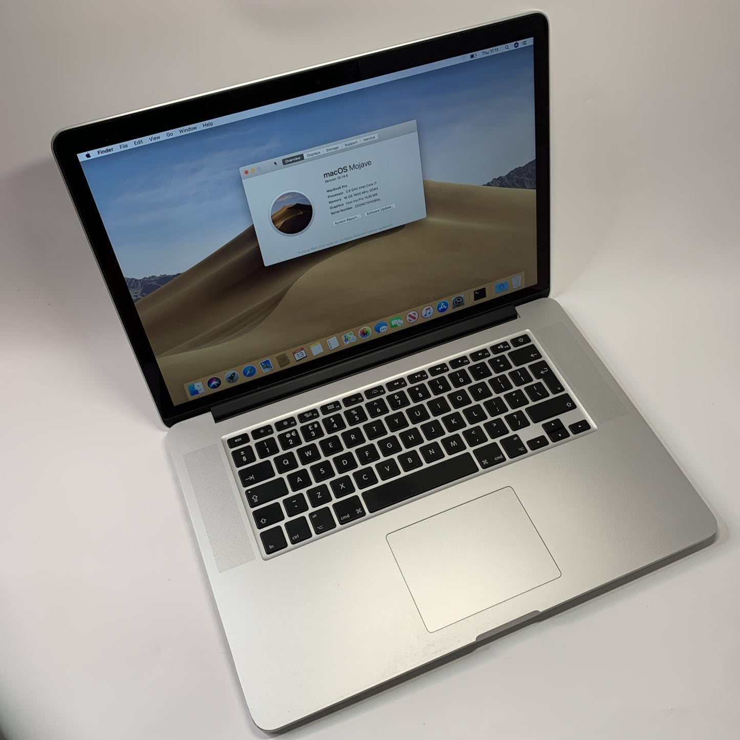 MacBook Pro Retina 15” inch, Mid 2014 2.8GHz i7 16GB 256GB Intel Iris Pro 1536MB