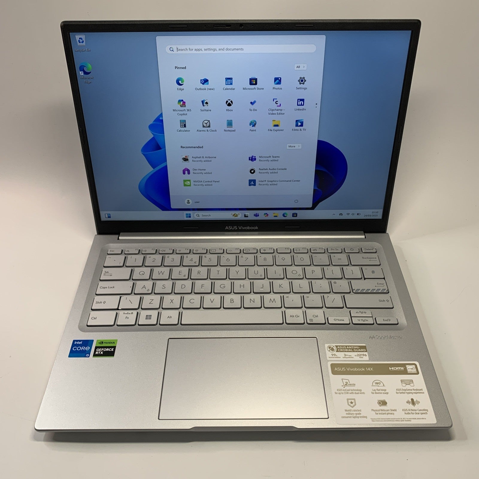 ASUS Vivobook 14X K3405Z 14” Laptop  Core i5-12450H 16GB RAM 512GB SSD RTX 2050