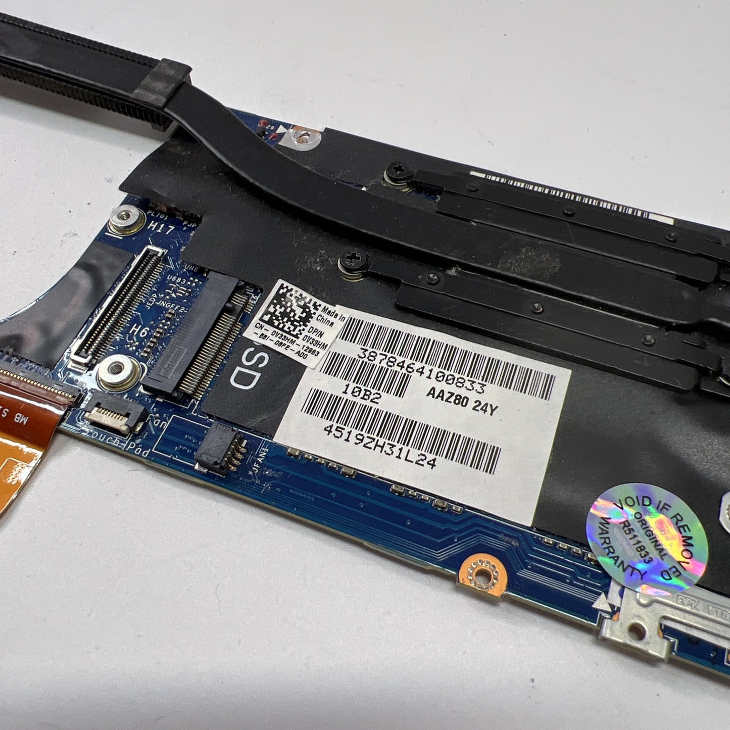 Dell XPS 13 9350 Motherboard Intel Core i7-6500U 8GB P/N 0V33HM